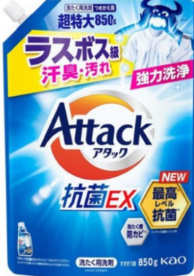 花王　アタック抗菌ＥＸ（詰替）【洗たく用洗剤(液体)】（超特大） 850g